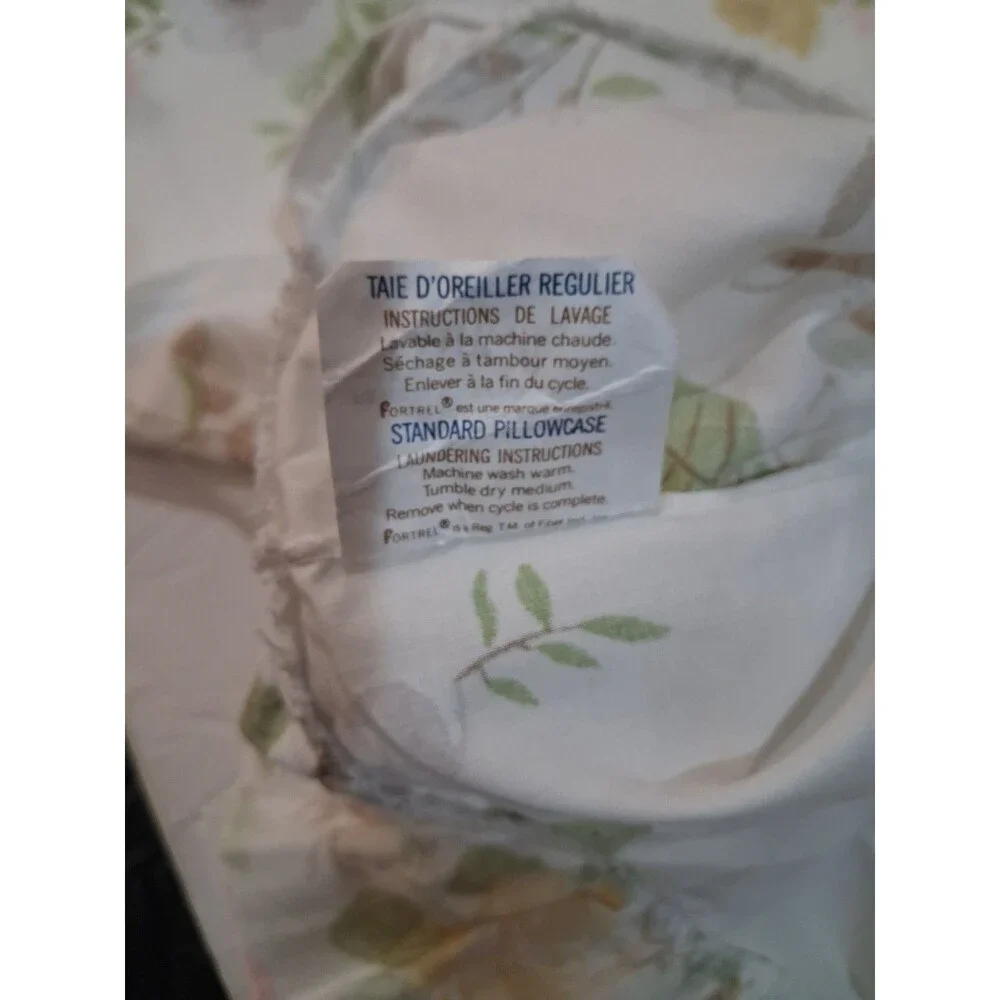 Vintage Floral Pillowcase, Pillow Sham Ruffled, Dan Rivers, 2